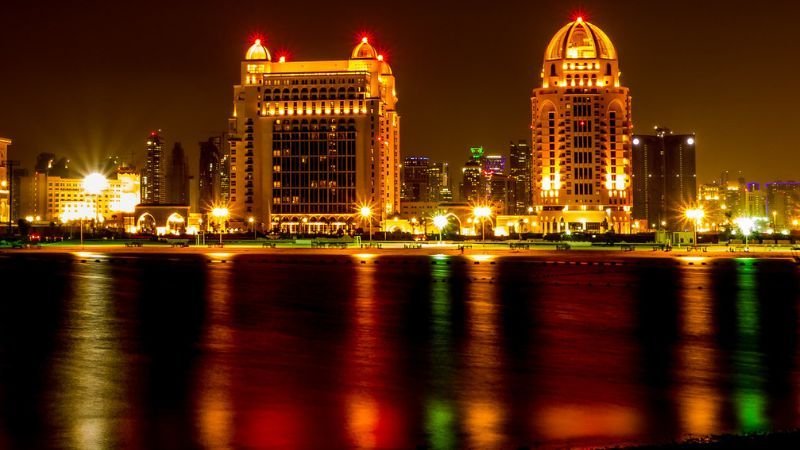 Katara Beach at Night