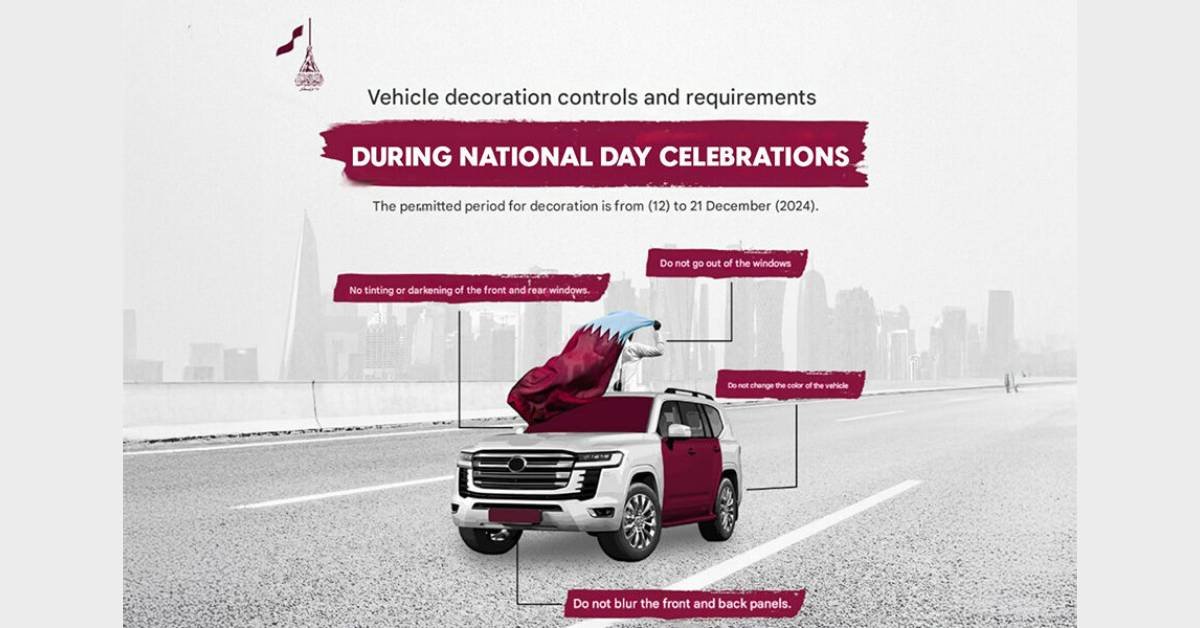 Ministry Announces Guidelines for Vehicle Decoration During Qatar National Day 2024