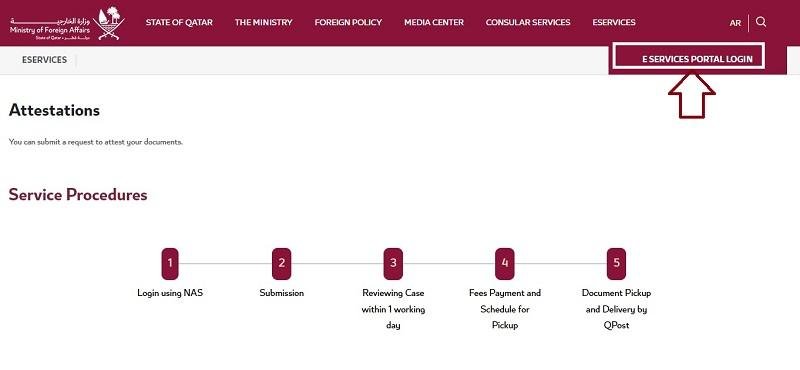 Log In to Your Account- Document Attestation